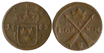 Karl XI, 1 re KM, 1663
