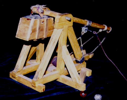 Tiny the pea-shooter trebuchet (front view).... photo by Russell