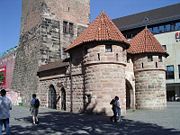Die Barbakane des Weißen Turms in Nürnberg