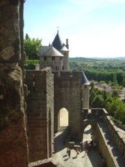 Stadtmauer mit Zwinger, Carcassonne