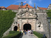 Das Portal der Festung Rosenberg im oberfränkischen Kronach